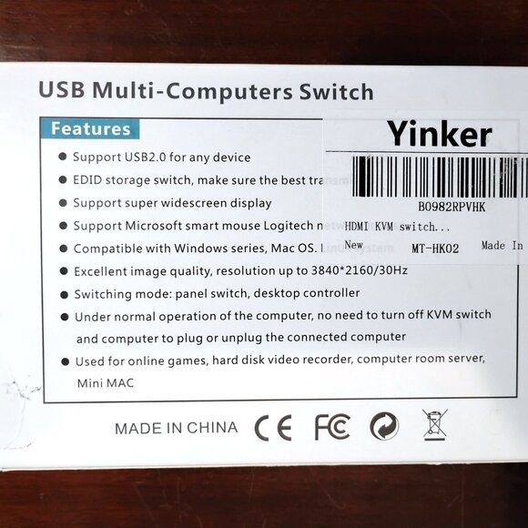 2 Port HDMI KVM Switch USB Multi- Computers Switch NEW - Picture 2 of 6